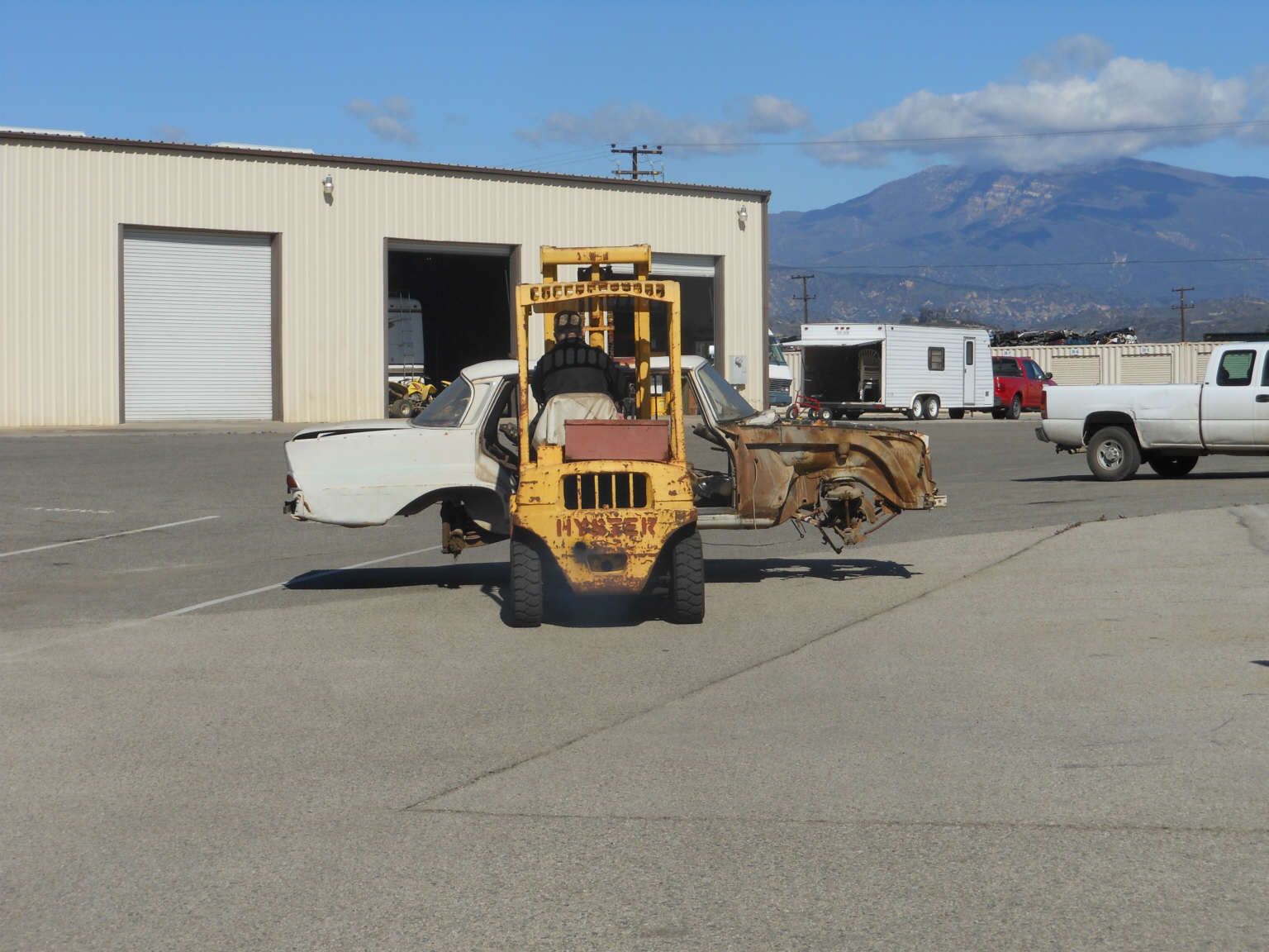 Gabelstapleranlieferung der Schlachtobjekte