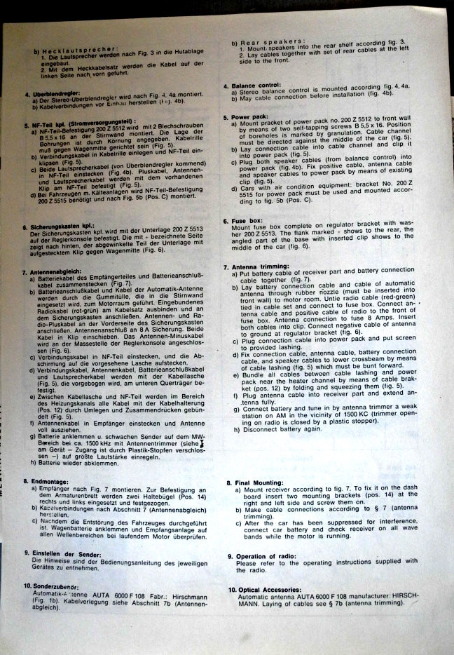 Becker Einbauanleitung 108