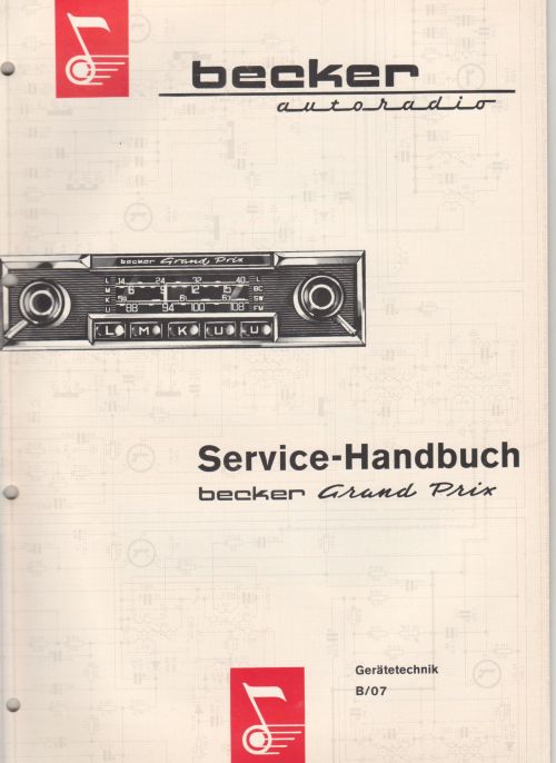 Becker Sercive-Handbuch Grand Prix