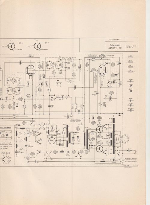 Becker Autoradio Schaltplan Europa TG