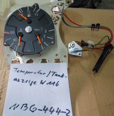 Tank/Temperaturanzeige für 116 mit Dimmer