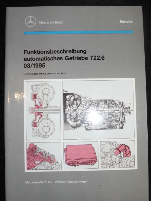 Einführungsschrift Funktionsbeschreibung automatisches Getriebe 722.6