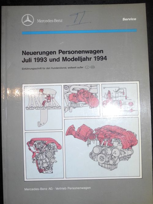 Einführungsschrift Neuerungen Personenwagen Juli 1993 und Modelljahr 1994